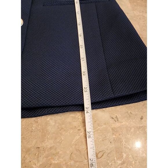 The Limited NWT structured waffle texture navy blazer - Picture 6 of 11